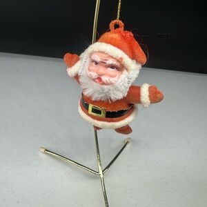 Festive Santa Claus Ornament - Red and White